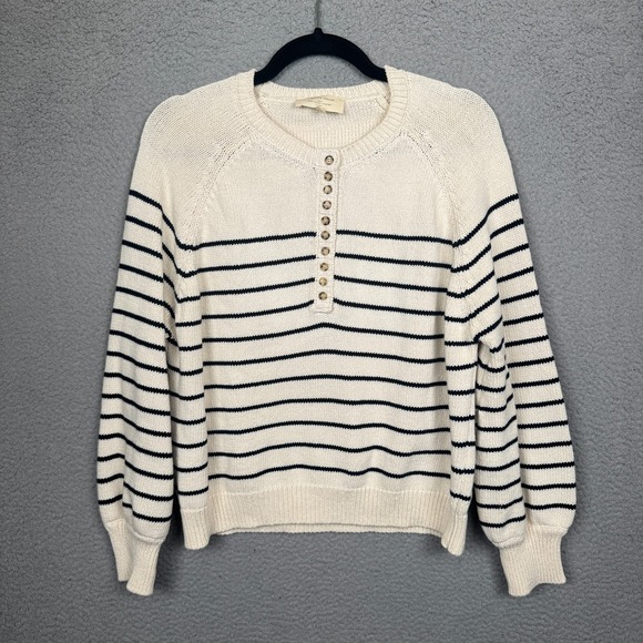 Sezane Sweaters - Sezane Sweater Womens S Ecru Nautical Stripe Léontine Jumper Quiet Luxury Preppy